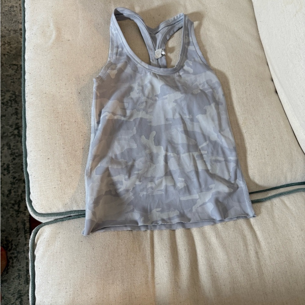 lululemon athletica Gray Camo Tank Top